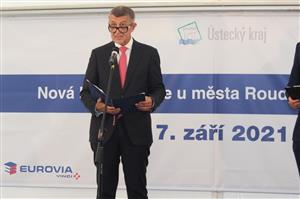 Nová komunikace u města Roudnice nad Labem