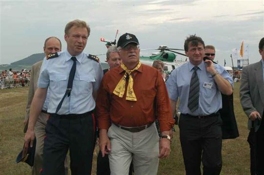 Prezident ČR Váslav Klaus s hejtmanem Jiřím Šulcem 
