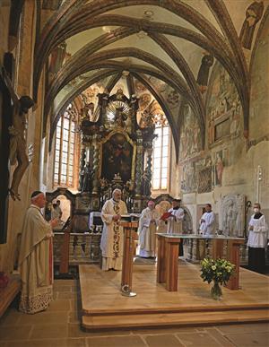 Klášter Kadaň - vysvěcení kostela