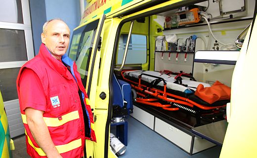 Pohled na vybavení, do interieru sanitek