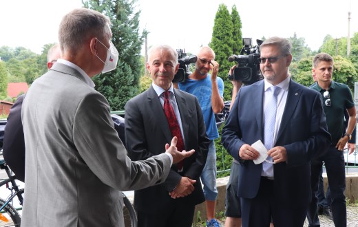 Premiér Andrej Babiš navštívil v úterý 27. července 2021 Ústecký kraj