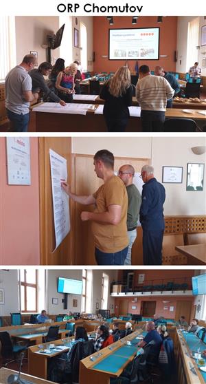 Aktéři z ORP Chomutov jednali v budově starobylé radnice v Chomutově.