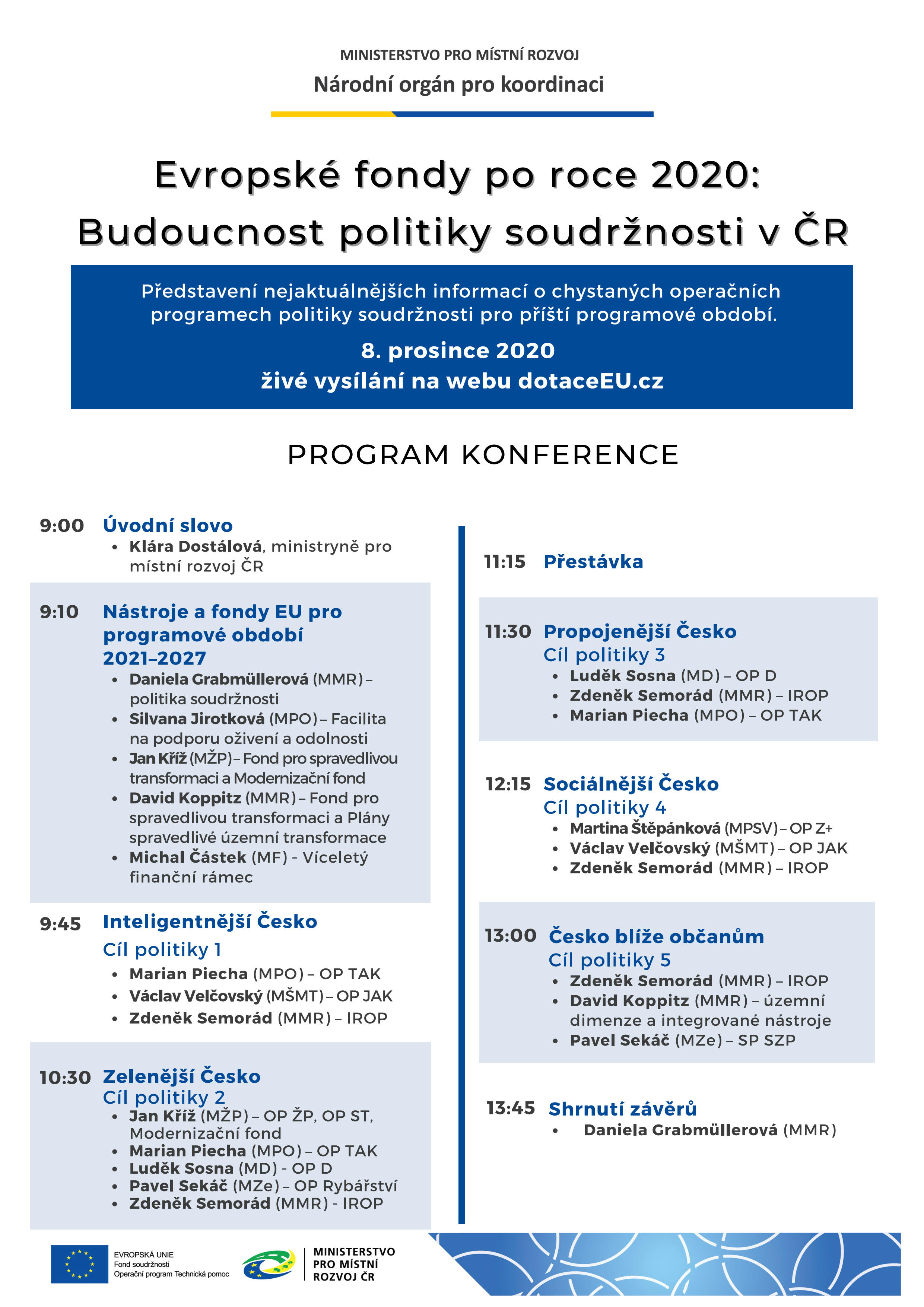 Program konference 8. 12. 2020