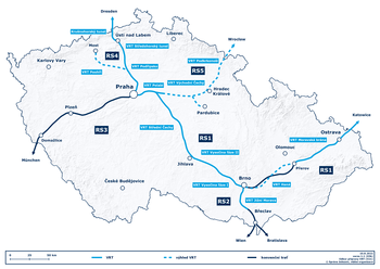 mapa Rychlých spojení