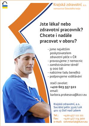 Krajská zdravotní hledá zdravotníky