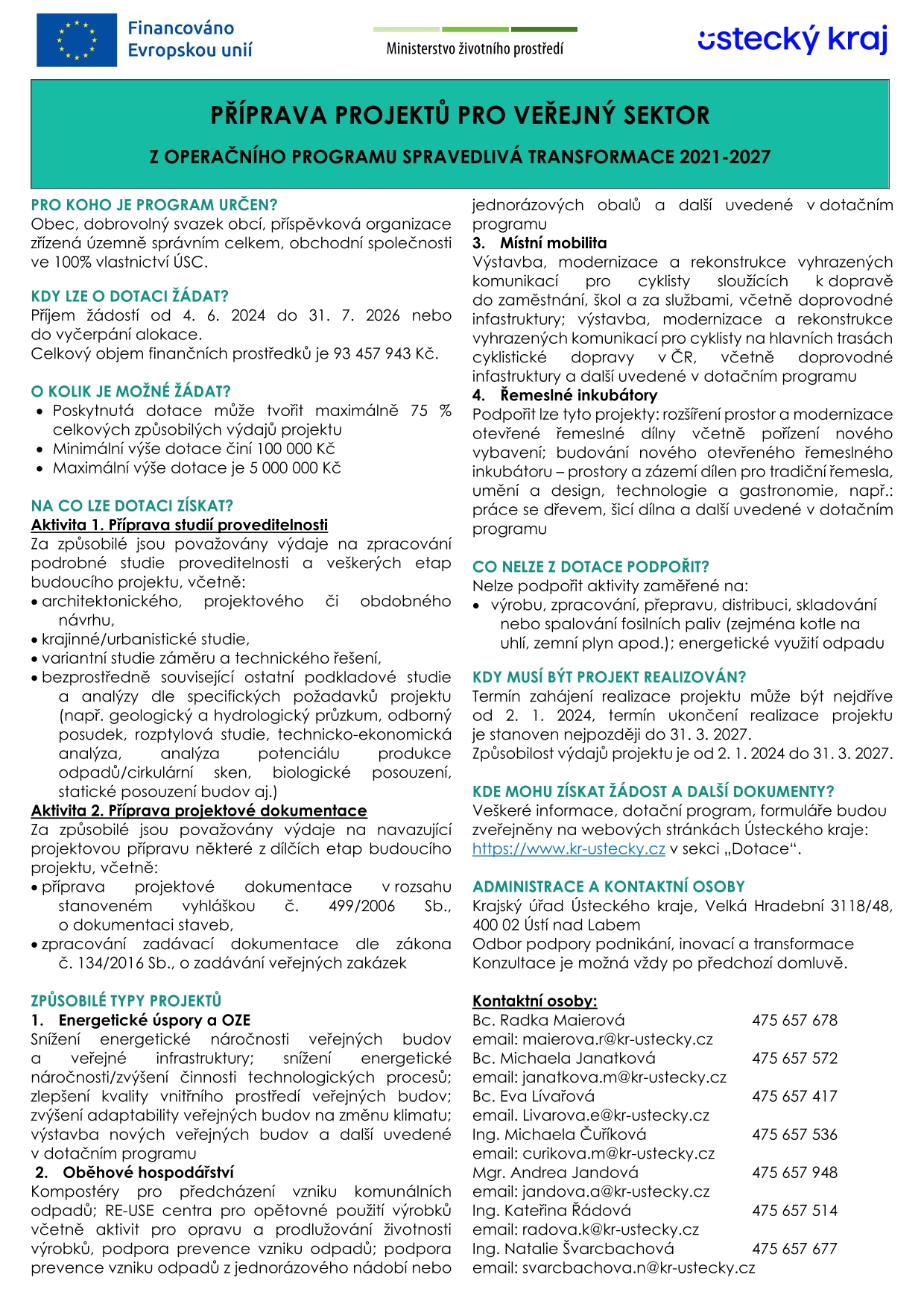 Příprava projektů pro veřejný sektor