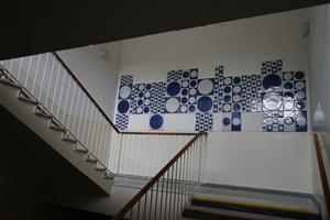 Při rekonstrukci budovy školy na Transformační centrum Ústeckého kraje by měla být zanechána tato původní mozaika